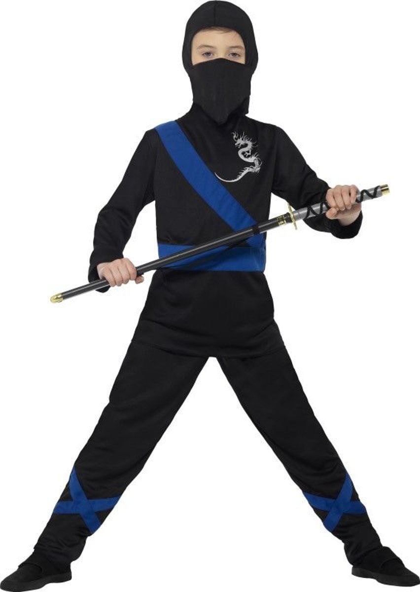 Ninja & Samurai Kostuum | Flitsende Zwaardkunstenaar Ninja | Jongen | Large | Carnaval kostuum | Verkleedkleding
